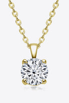 1 Ct Round Moissanite Chain-Link Necklace - 18k Gold Vermeil- Claude Jewelry Moissanite - Shop claudejewelry.com