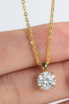 1 Ct Round Moissanite Chain-Link Necklace - - Claude Jewelry Moissanite - Shop claudejewelry.com