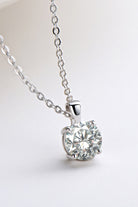 1 Ct Round Moissanite Chain-Link Necklace - - Claude Jewelry Moissanite - Shop claudejewelry.com