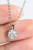 1 Ct Round Moissanite Chain-Link Necklace - - Claude Jewelry Moissanite - Shop claudejewelry.com