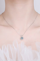 1 Ct Spiked Set Moissanite Pendant Necklace - 925 Sterling Silver- Claude Jewelry Moissanite - Shop claudejewelry.com