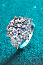 10 Ct Moissanite Flower-Shaped Ring - - Claude Jewelry Moissanite - Shop claudejewelry.com