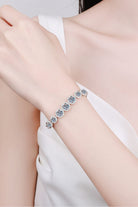 10.4 Ct Moissanite 925 Sterling Silver Bracelet - Rhodium Vermeil- Claude Jewelry Moissanite - Shop claudejewelry.com