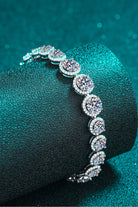 10.4 Ct Moissanite 925 Sterling Silver Bracelet - Rhodium Vermeil- Claude Jewelry Moissanite - Shop claudejewelry.com