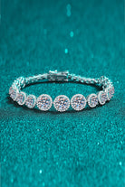 10.4 Ct Moissanite 925 Sterling Silver Bracelet - Rhodium Vermeil- Claude Jewelry Moissanite - Shop claudejewelry.com