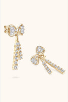 1.12 Ct Moissanite Bow Earrings - - Claude Jewelry Moissanite - Shop claudejewelry.com