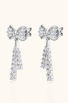 1.12 Ct Moissanite Bow Earrings - - Claude Jewelry Moissanite - Shop claudejewelry.com