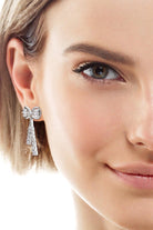 1.12 Ct Moissanite Bow Earrings - - Claude Jewelry Moissanite - Shop claudejewelry.com