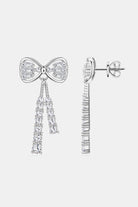 1.12 Ct Moissanite Bow Earrings - - Claude Jewelry Moissanite - Shop claudejewelry.com