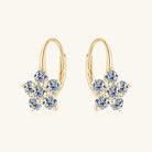 1.2 Carat Moissanite Flower Huggie Earrings - - Claude Jewelry Moissanite - Shop claudejewelry.com