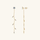 1.38 Carat Moissanite Dangling Leaf Earrings - 18k Gold Vermeil- Claude Jewelry Moissanite - Shop claudejewelry.com