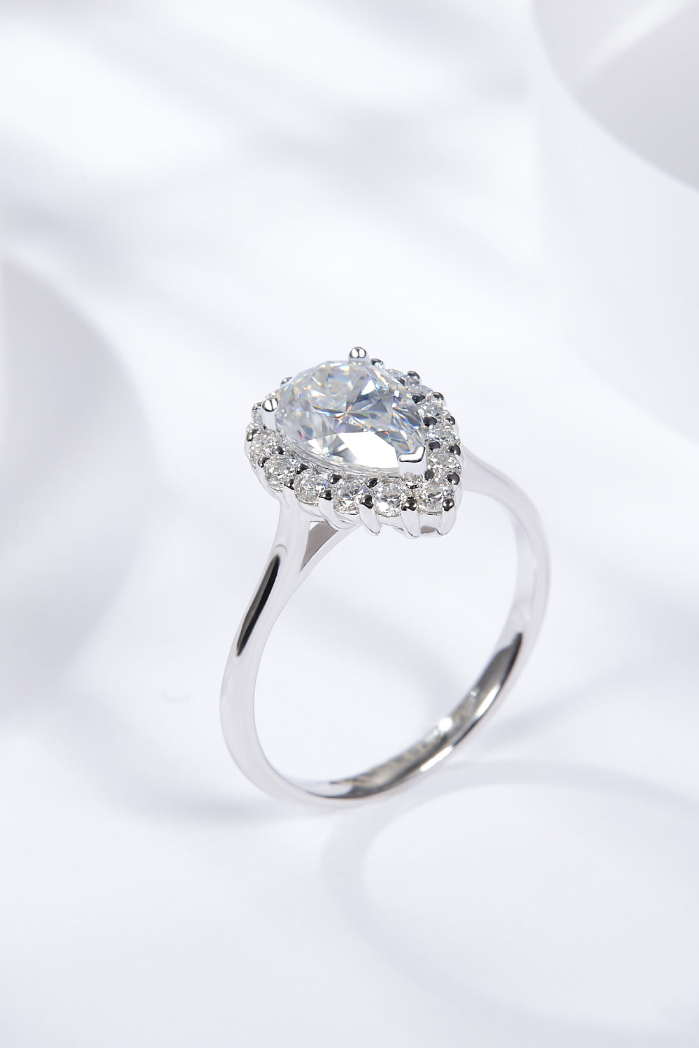 1.5 Ct Moissanite Teardrop Ring - - Claude Jewelry Moissanite - Shop claudejewelry.com