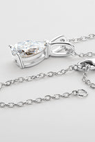 1.5 Ct Teardrop Moissanite Pendant Necklace - - Claude Jewelry Moissanite - Shop claudejewelry.com