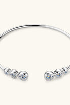 1.8 Carat Moissanite Six Stone Open Bracelet - - Claude Jewelry Moissanite - Shop claudejewelry.com