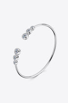 1.8 Carat Moissanite Six Stone Open Bracelet - - Claude Jewelry Moissanite - Shop claudejewelry.com