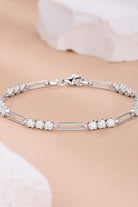 1.8 Ct Moissanite Stone & Chain Bracelet - - Claude Jewelry Moissanite - Shop claudejewelry.com