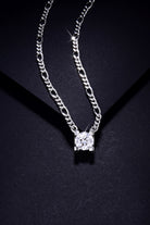 2 Carat Moissanite 925 Sterling Silver Pendant Chain Necklace - 925 Sterling Silver- Claude Jewelry Moissanite - Shop claudejewelry.com