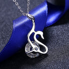 2 Carat Moissanite 925 Sterling Silver Swan Necklace - 925 Sterling Silver- Claude Jewelry Moissanite - Shop claudejewelry.com