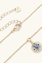 2 Carat Moissanite Bezel Set Necklace - - Claude Jewelry Moissanite - Shop claudejewelry.com