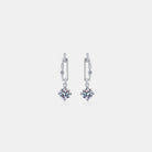 2 Carat Moissanite Clip Drop Earrings - 925 Sterling Silver- Claude Jewelry Moissanite - Shop claudejewelry.com