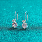 2 Carat Moissanite Drop Earrings - 925 Sterling Silver- Claude Jewelry Moissanite - Shop claudejewelry.com