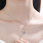 2 Carat Moissanite Heart Cursive Love Necklace - 925 Sterling Silver- Claude Jewelry Moissanite - Shop claudejewelry.com