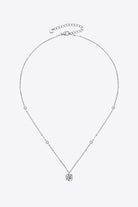 2 Ct Moissanite 4-Prong 925 Sterling Silver Necklace - Platinum Vermeil- Claude Jewelry Moissanite - Shop claudejewelry.com