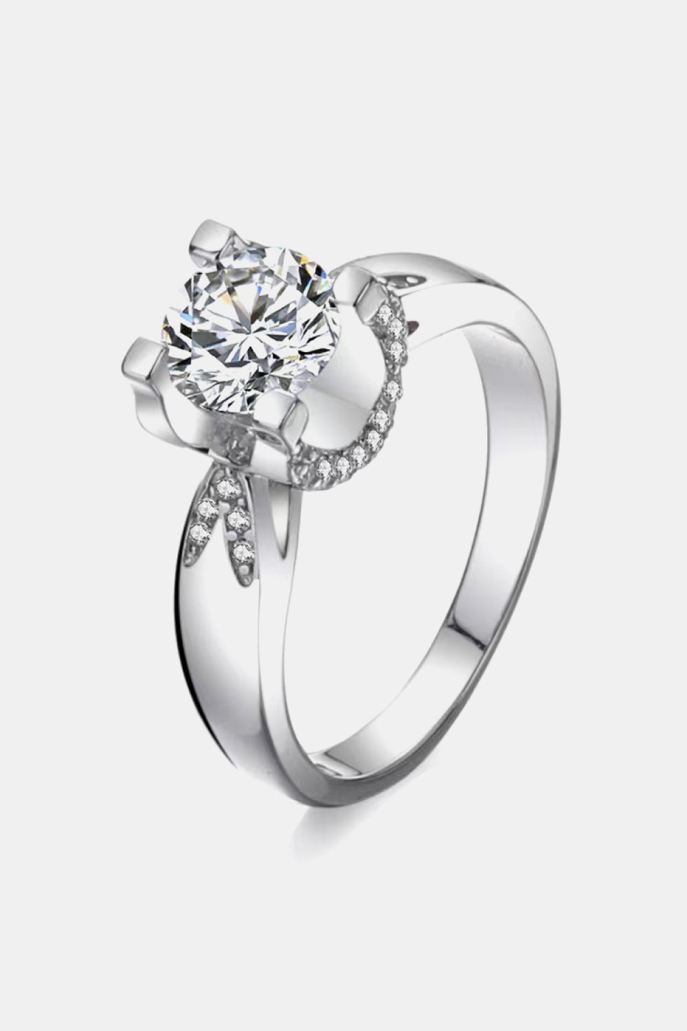 2 Ct Moissanite 925 Sterling Silver Ring - White-4.5- Claude Jewelry Moissanite - Shop claudejewelry.com