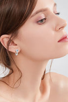 2 Ct Moissanite Huggie U-Shape Earrings - - Claude Jewelry Moissanite - Shop claudejewelry.com