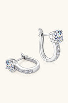 2 Ct Moissanite Huggie U-Shape Earrings - - Claude Jewelry Moissanite - Shop claudejewelry.com