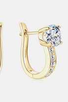 2 Ct Moissanite Huggie U-Shape Earrings - - Claude Jewelry Moissanite - Shop claudejewelry.com