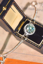 2 Ct Moissanite Mint Platinum Vermeil Bracelet - Mint/White- Claude Jewelry Moissanite - Shop claudejewelry.com