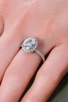 2 Ct Moissanite Platinum Vermeil Oval Ring - - Claude Jewelry Moissanite - Shop claudejewelry.com