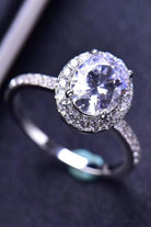 2 Ct Moissanite Platinum Vermeil Oval Ring - - Claude Jewelry Moissanite - Shop claudejewelry.com