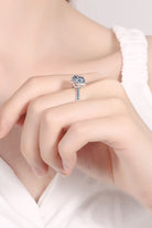 2 Ct Moissanite Square Halo Ring - - Claude Jewelry Moissanite - Shop claudejewelry.com