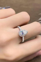 2 Ct Moissanite Teardrop Cluster Ring - - Claude Jewelry Moissanite - Shop claudejewelry.com