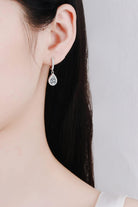 2 Ct Moissanite Teardrop Earrings - Rhodium Vermeil- Claude Jewelry Moissanite - Shop claudejewelry.com