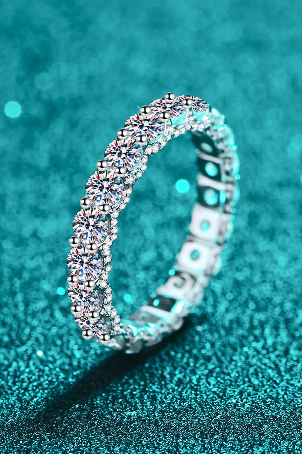 2.1 Ct Moissanite Eternity Band Ring - - Claude Jewelry Moissanite - Shop claudejewelry.com