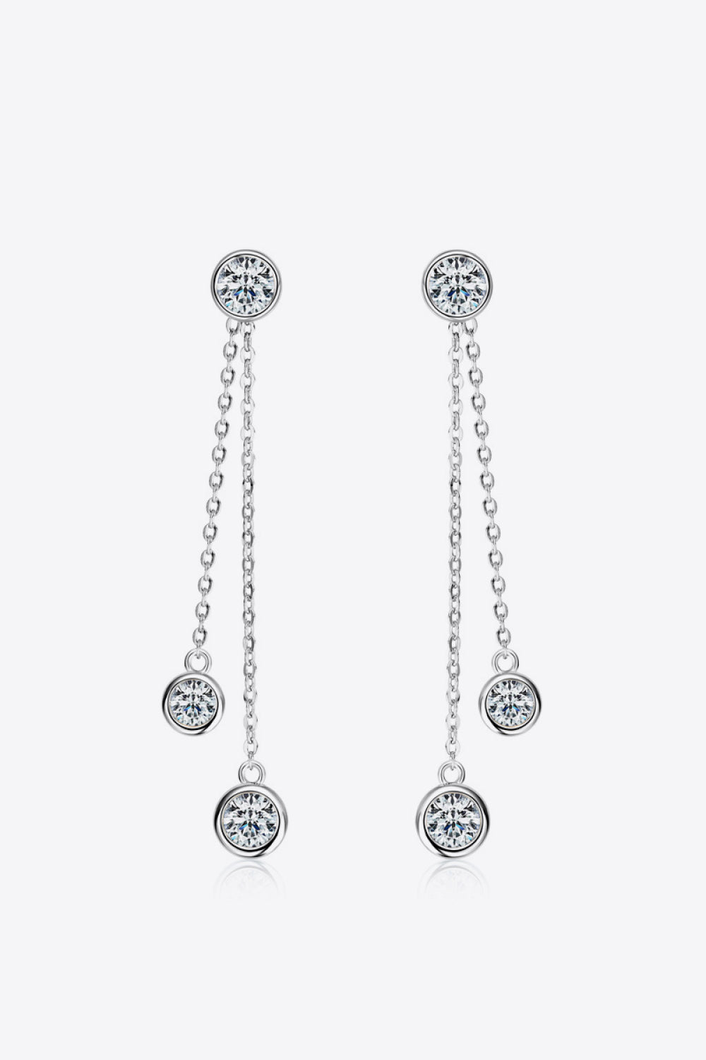 2.6 Carat Moissanite 925 Sterling Silver Earrings - - Claude Jewelry Moissanite - Shop claudejewelry.com