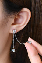 2.6 Carat Moissanite 925 Sterling Silver Earrings - - Claude Jewelry Moissanite - Shop claudejewelry.com