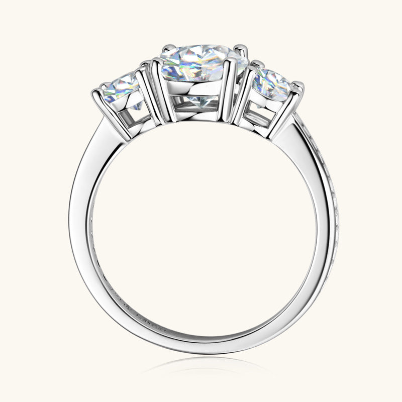 3 Carat Moissanite 925 Sterling Silver Ring - - Claude Jewelry Moissanite - Shop claudejewelry.com