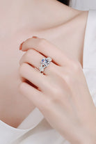 3 Carat Moissanite Sterling Silver Ring - - Claude Jewelry Moissanite - Shop claudejewelry.com