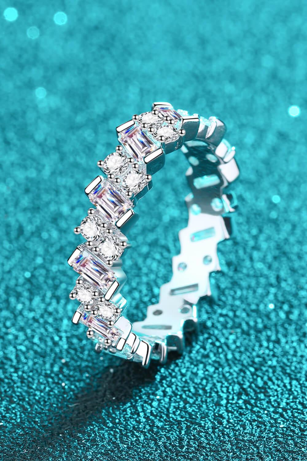 3 Ct Jagged Moissanite Ring - - Claude Jewelry Moissanite - Shop claudejewelry.com