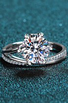 3 Ct Moissanite Fly Away 6-Prong Ring - - Claude Jewelry Moissanite - Shop claudejewelry.com