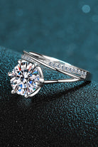 3 Ct Moissanite Fly Away 6-Prong Ring - - Claude Jewelry Moissanite - Shop claudejewelry.com