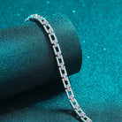 3.2 Carat Moissanite Connected Chain Bracelet - 925 Sterling Silver- Claude Jewelry Moissanite - Shop claudejewelry.com