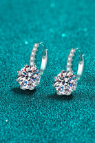 4 Ct Moissanite 925 Sterling Silver Huggie Earrings - Rhodium Vermeil- Claude Jewelry Moissanite - Shop claudejewelry.com