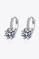 4 Ct Moissanite 925 Sterling Silver Huggie Earrings - Rhodium Vermeil- Claude Jewelry Moissanite - Shop claudejewelry.com