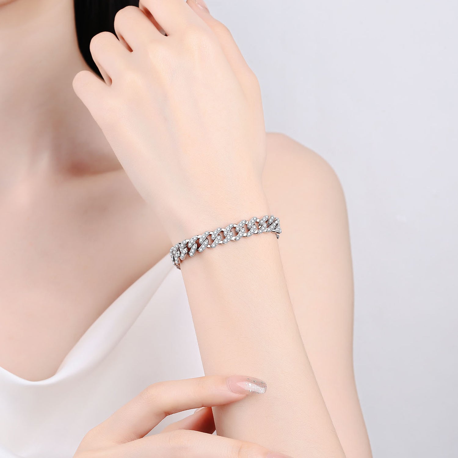 4.63 Carat Moissanite 925 Sterling Silver Bracelet - 925 Sterling Silver- Claude Jewelry Moissanite - Shop claudejewelry.com