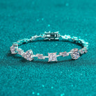 6.2 Carat Moissanite 925 Sterling Silver Bracelet - 925 Sterling Silver- Claude Jewelry Moissanite - Shop claudejewelry.com